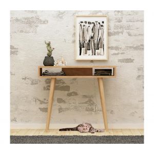 Cotecosy Console classique style scandinave Geer Chêne clair - Chêne clair