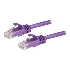 StarTech.com Cable reseau Cat6 UTP sans crochet - 5 m Violet - Cordon Ethernet RJ45 anti-accroc - Cable patch - Cordon de raccordement - RJ-45 (M) pour RJ-45 (M) - 5 m - CAT 6 - sans crochet - violet