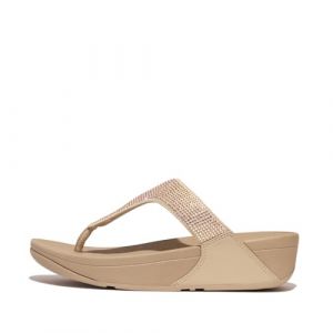 FitFlop Femme Lulu Sandales ornées de Cristaux, Beige/café, 38 EU