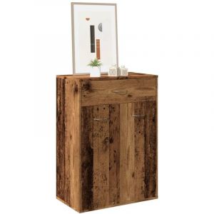 VidaXL Armoire à chaussures vieux bois 60x35x84 cm bois d'ingénierie