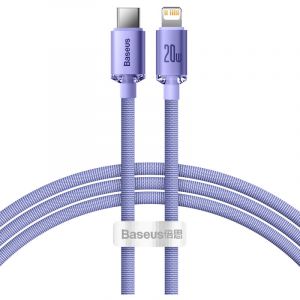 Baseus Câble USB C vers Lightning Crystal Shine 1,2 m Violet 20W PD Données Charge rapide