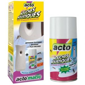 Image de Multitanks Pack Diffuseur ACTO'matic Électronique Anti-Mouches & Moustiques avec 2 recharges