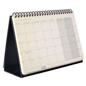 Sigel C2581 Calendrier de bureau 2025, A5 horizontal, couverture rigide, noir - Conceptum
