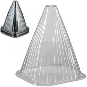Relaxdays Cloches &agrave; Salade, Lot de 10, Protection Contre Le Gel et Les escargots, 22 x 19 x 19 cm, en Plastique, Grises