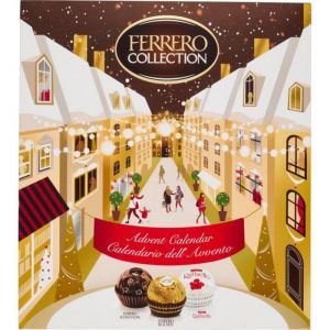 Ferrero COLLECTION Assortiment de Chocolats Lait et Noisettes Noix de Coco et Chocolat Noir le calendrier de 24 pièces 259g