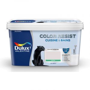 Image de Dulux Valentine Peinture cuisine et salle de bain Color resist rose nude satin 2L