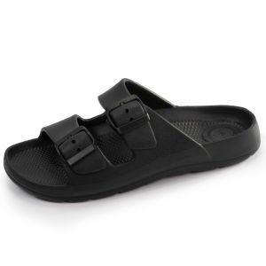 Isotoner Mules claquettes ultra confortables faciles à enfiler noir femme