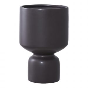 Cache-pot 15x15x23,5 cm en céramique noir