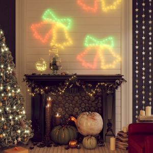 VidaXL Figurines de cloches de Noël avec 72 LED 2 pcs 50x56 cm