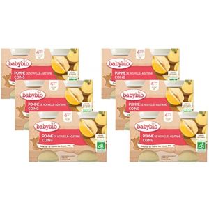 BabyBio Petit Pot Pomme Coing - 2x130g - Lot de 6