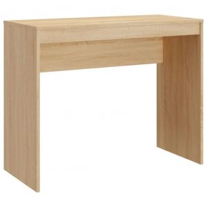 Bureau Table Poste De Travail Meuble D'ordinateur Informatique Étude Chêne Sonoma 90 X 40 X 72 Cm Bois D'ingénierie Brun Helloshop26 02_0023662