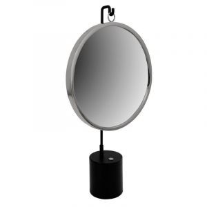 Image de Prix Miroir à Poser Rond Eleganca 75cm Noir & Argent