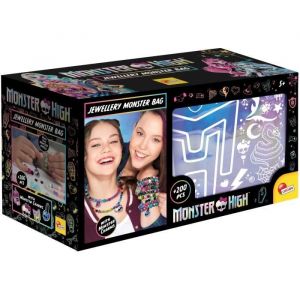 Lisciani Giochi Monster High - Trousse A Bijoux pour Enfants dès 5 Ans - Kit Création de Bijoux avec sa Trousse Scintillante de Rangement - Créez Colliers et Bracelets avec Perles et Accessoires Inclus