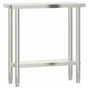 VidaXL Table de travail de cuisine 82,5x30x85 cm acier inoxydable