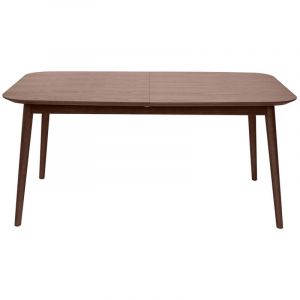 Image de Miliboo Table extensible rallonges intégrées rectangulaire en bois foncé noyer L160-210 cm ank
