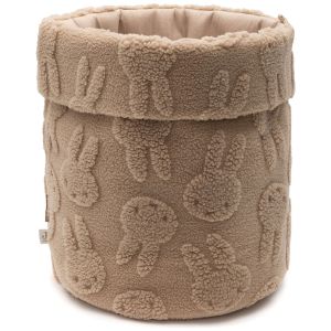 Jollein Panier de rangement pour table à langer - Miffy Jacquard Teddy - Biscuit - Organiseur de table à langer - Accessoires de table à langer - 35 x 30 cm