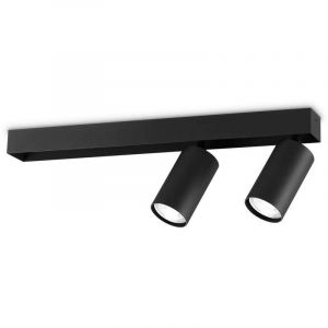 Ideal lux Profilo Spot de plafond double &agrave; 2 lumi&egrave;res, noir