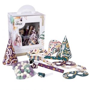 Ptit Clown Kit cotillons - re23443 - Color&eacute; - Pour 10 personnes - En bo&icirc;te
