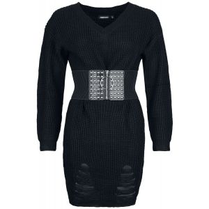 Jawbreaker - Ripped Knitted Black - Robe - noir - XS - 100% Polyacrylique,Tricots