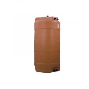 Elbi - Cuve récupération eau de pluie 300L - Réservoir aérien vertical Terracotta - Polyéthylène cv