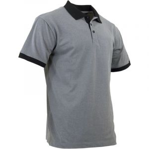 LMA Polo maille piquée chinée DALLE Gris / Noir 3XL