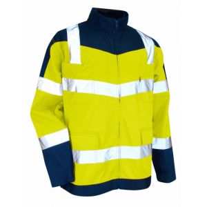 LMA Blouson haute visibilité jaune / bleu sans metal precaution