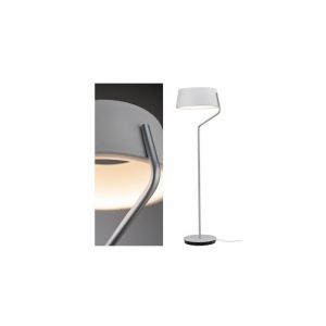 Paulmann Lampadaire LED Belaja 22 W 148 cm intensité variable, diffusion de lumière indirecte, avec interrupteur, sortie de lumière en haut et en bas chrome