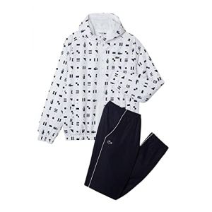 Lacoste Ensemble de survêtement homme Tennis Sport Taille XL Blanc/bleu Marine