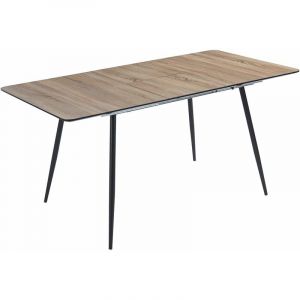 Habitat et Jardin Table repas extensible "Ebele" - 120/160 x 80 x 76 cm - Ch&ecirc;ne Ch&ecirc;ne.
