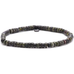 Bracelet Perles Heishi 4mm Pierres Heishi Jaspe Sang De Dragon