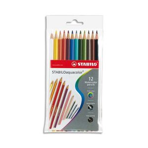 Image de Stabilo Aquacolor Pochette souple de 12 crayons