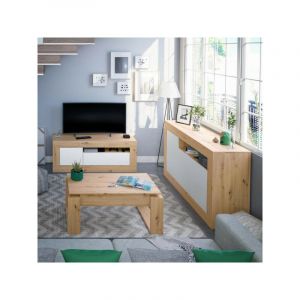 Image de Table basse relevable Ch&ecirc;ne - toza - l 105 x l 55x h 45 cm - Bois