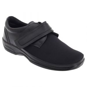 Mod Comfys - Chaussures à scratch (pieds larges) - Femme (38 EUR) (Noir) - UTDF364