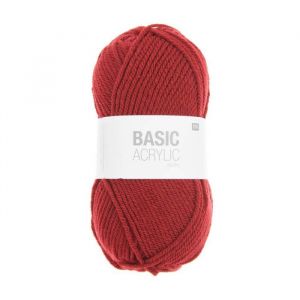 Rico Design Pelote de laine &agrave; tricoter BASIC ACRYLIC CHUNKY - 100GR (...) - 005 Rouge