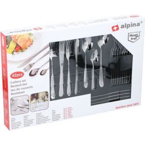 Alpina Set 42 couverts en acier INOX 18/0