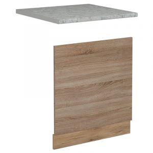 Vicco - Façade de lave-vaisselle R-Line, Sonoma, 60cm, pt Marbre