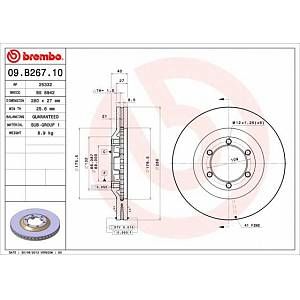 Image de Brembo Jeu de 2 disques de frein ISUZU D-MAX (06509.B267.10)