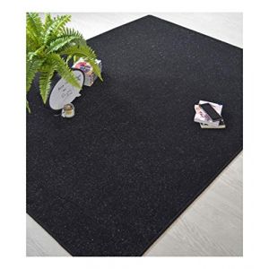 Décoweb Tapis chambre d'enfant - Pailleté Flash Noir - 70 x 100 cm