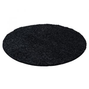 Image de Life SHAGGY Rond - Tapis Uni Rond 200 x 200cm - 100% Polypropylène 30mm - Anthracite