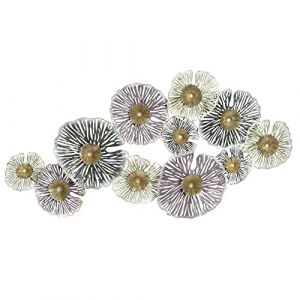 D&eacute;coration murale DKD Home Decor Vert Dor&eacute; Rose clair Moderne 132 x 11 x 70 cm