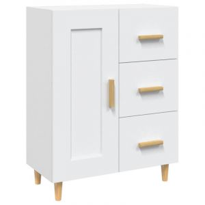 VidaXL Buffet classique en contreplaqu&eacute; blanc, 69,5x90x34 cm Vida XL