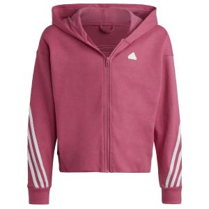 Adidas Veste à capuche entièrement zippée 3-Stripes Future Icons Rose, pointure 140 cm - Rose - Taille 140 cm