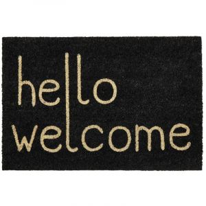 Beliani Paillasson 40 x 60 cm en fibre de coco noir FANSIPAN