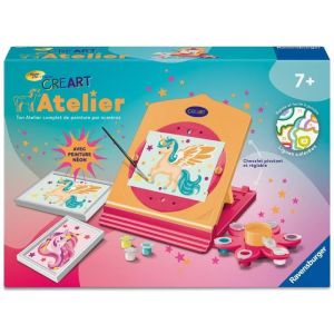 Ravensburger CreArt Atelier Neon – Numéro d'art – Loisir créatif – Coffret Peinture par numéros – Dès 7 Ans – 25991