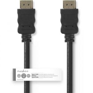 Nedis High Speed HDMI Cable with Ethernet - HDMI Connector - HDMI Connector - 2.0 m - Noir