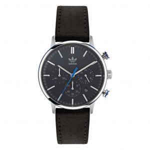 Adidas Montre mixte Montres CODE ONE CHRONO AOSY22013 - Bracelet Cuir Noir