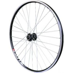 Velox Roue 28" VTC Avant Jante ALU Double PAROI Noire Frein Patin + Disque MOYEU ALU Blocage Rapide