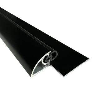 Seuil de porte pmr, Largeur 50mm Lg 830mm + joint d'étanchéité + decoupe angles - Laqué noir Homewell