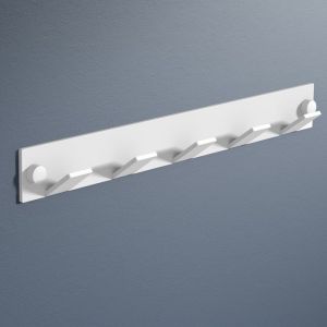 Doporro Pat&egrave;re Murale en Acier Inoxydable 5 Crochets pour Suspendre Manteaux Sacs Chapeaux Porte Manteaux Anti-chute Accroche Serviette 300&times;35 MM