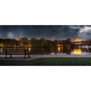 Ceanothe Toile reg'art - Impression plexiglass panorama plan d'eau - 65x145cm